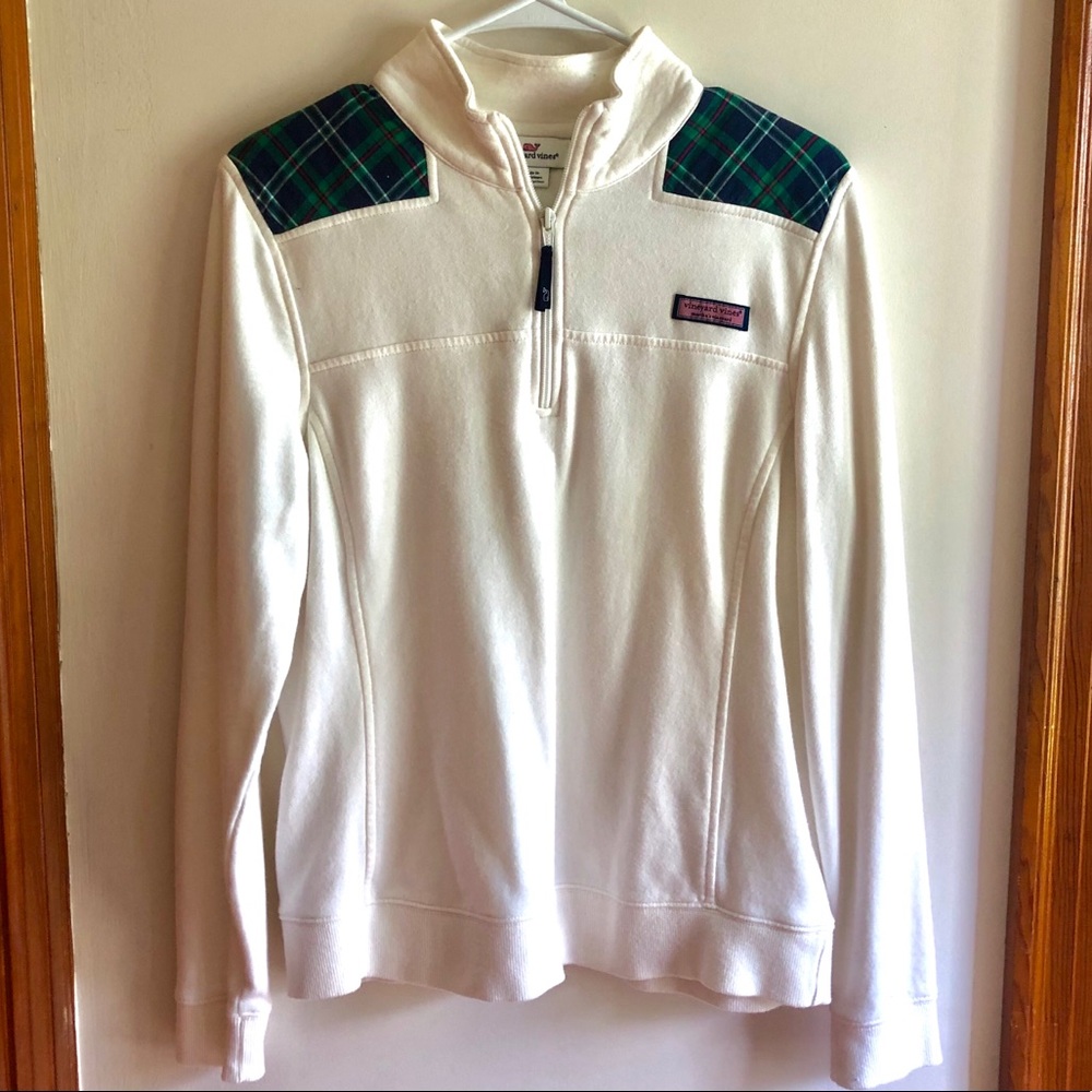 Vineyard Vines Shep Shirt - White + Tartan pattern